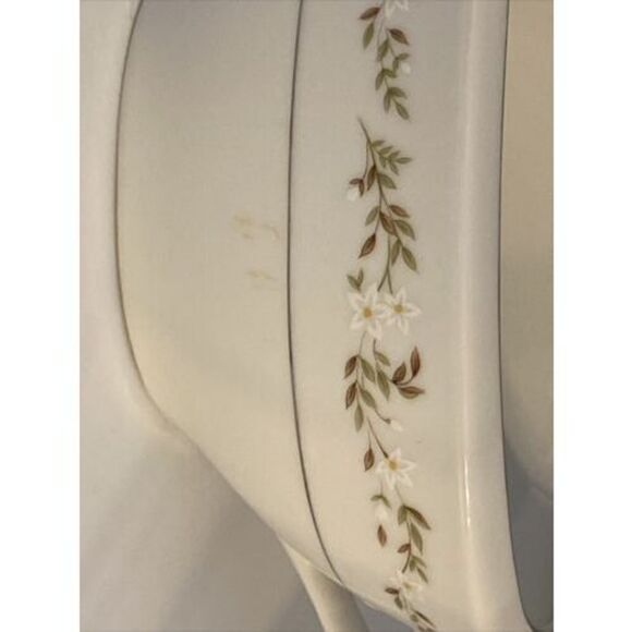 Fine China M Wesseley Sugar Bowl W/ Lid 3907 Japan White Floral Garden Tea Set - Picture 5 of 5